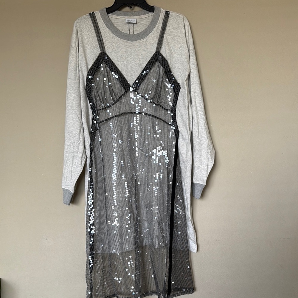 Vaquera Cream Knit Top sequined dress